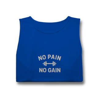 Nome do produto Regata Sport Dry UV No Pain No Gain – Performance & Motivação 