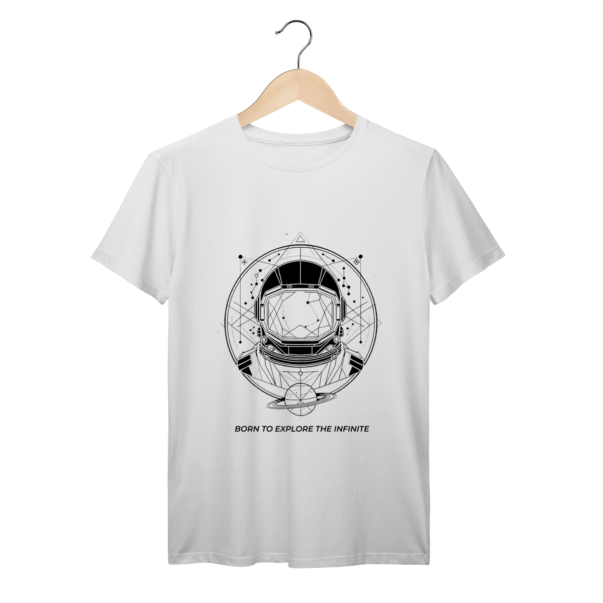 Nome do produto: Camiseta Prime Astronauta Cósmico – White Edition