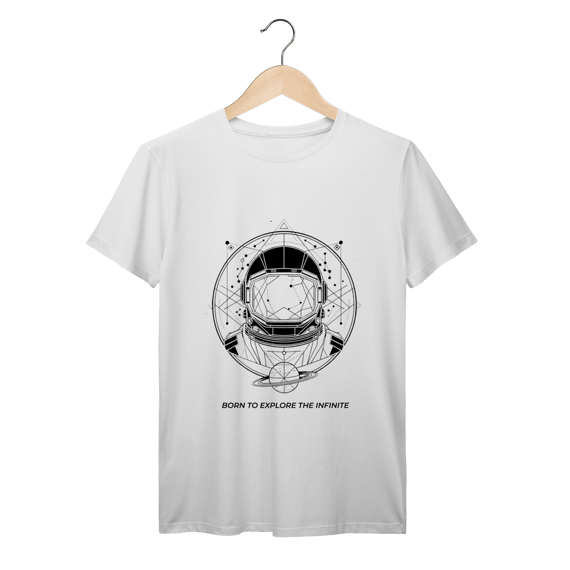 Camiseta Prime Astronauta Cósmico – White Edition