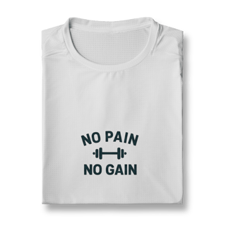 Nome do produto Camiseta Sport Dry UV No Pain No Gain – Performance & Motivação