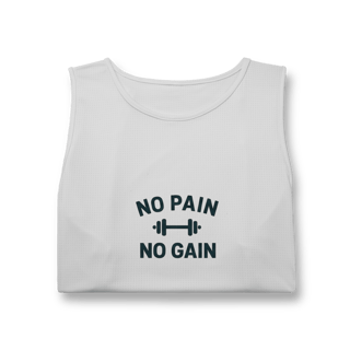 Nome do produto Regata Sport Dry UV No Pain No Gain – Performance & Motivação 