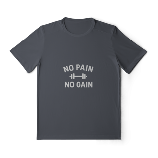 Nome do produto Camiseta Sport Dry UV No Pain No Gain – Performance & Motivação
