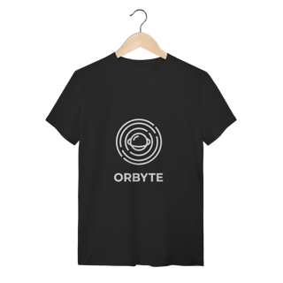 Nome do produto Camiseta Masculina Básica Preta Algodão Logo Minimalista Streetwear Orbyte