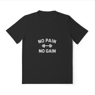 Nome do produto Camiseta Sport Dry UV No Pain No Gain – Performance & Motivação