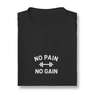 Nome do produto Camiseta Sport Dry UV No Pain No Gain – Performance & Motivação