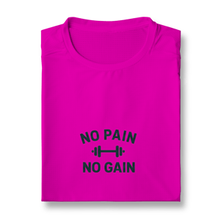 Nome do produto Camiseta Sport Dry UV No Pain No Gain – Performance & Motivação