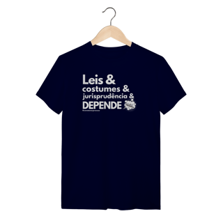 Nome do produto Tshirt Leis costumes jurisprudência depende