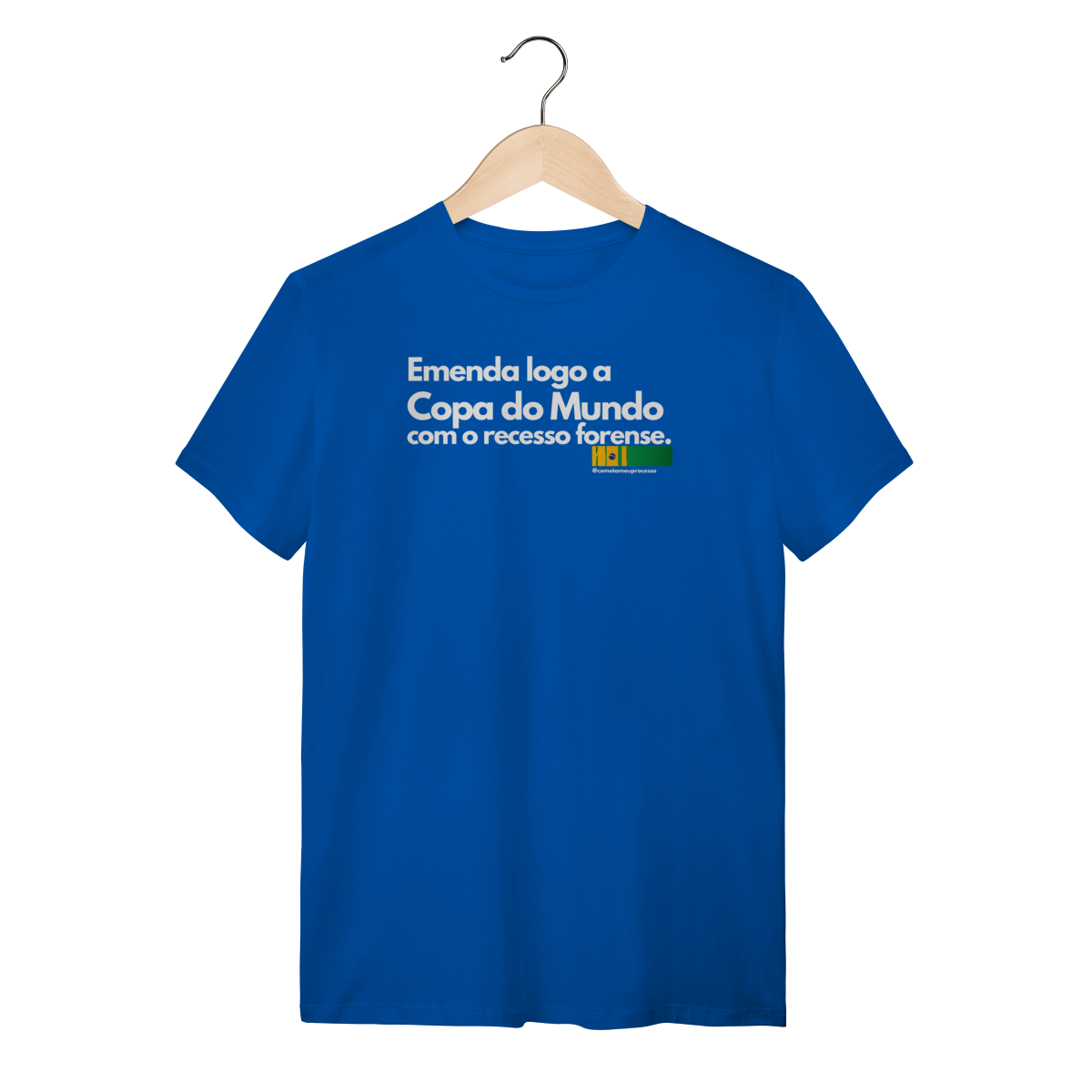 Nome do produto: Tshirt emenda logo a copa do mundo com o recesso forense