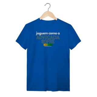 Nome do produto Tshirt joguem como a advocacia sofre