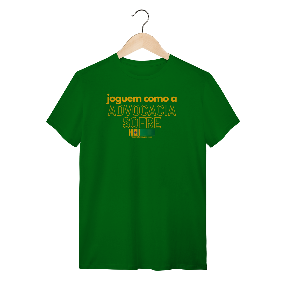 Nome do produto: Tshirt joguem como a advocacia sofre