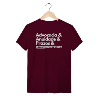 Nome do produto Tshirt advocacia anuidade prazos comotameuprocesso
