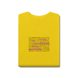 Nome do produtoCamiseta Estonada - Caça Palavras