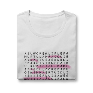 Nome do produtoBaby Look Quality - Caça Palavras