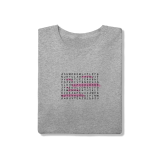 Nome do produtoCamiseta Quality - Caça Palavras