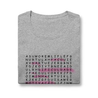 Nome do produtoBaby Look Quality - Caça Palavras