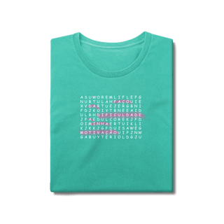 Nome do produtoBaby Look Estonada - Caça Palavras