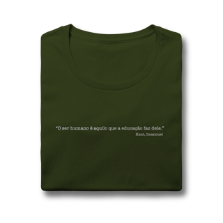 Nome do produtoBaby Look Quality - O Ser Humano é Aquilo que a Educação Faz Dele