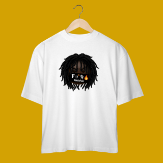 Nome do produto Camiseta Oversized Black Emoji Fogo Nos Racistas