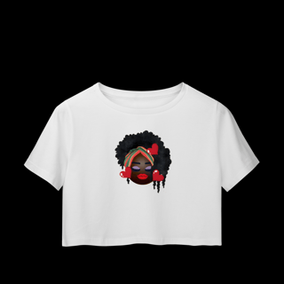 Nome do produto Cropped Black Girs Emogi 3 corações Turbante Colorido