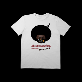 Nome do produto T-shirt Prime Black Power Emoji - Fogo nos racistas - Vozes Pretas