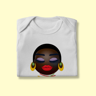 Nome do produto Body Infantil Black Girl com brinco e colar