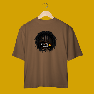 Nome do produto Camiseta Oversized Black Emoji Fogo Nos Racistas