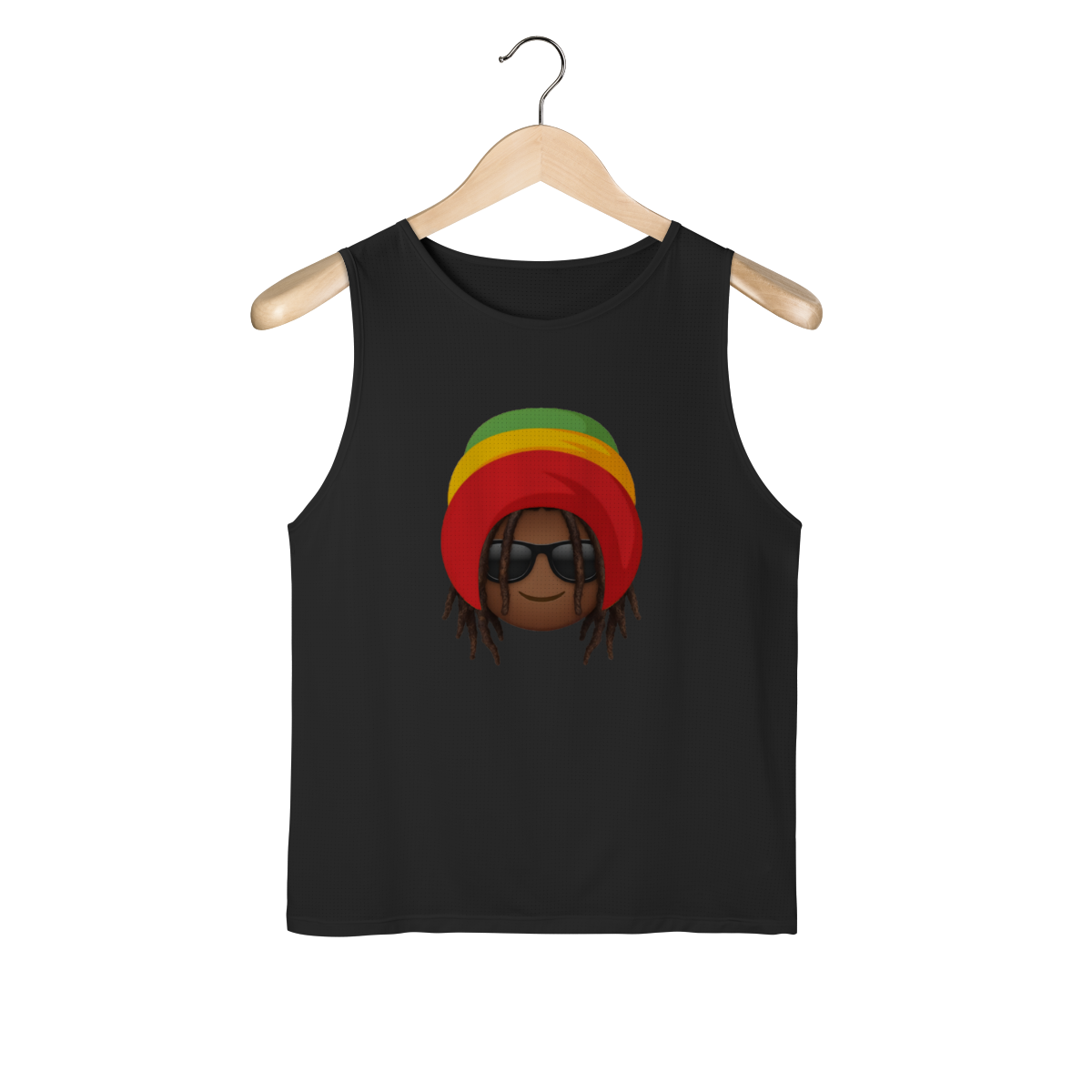 Nome do produto: Regata Black Emoji Jamaica