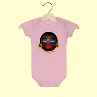 Nome do produto Body Infantil Black Girl com brinco e colar