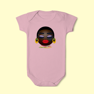 Nome do produto Body Infantil Black Girl com brinco e colar