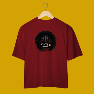 Nome do produto Camiseta Oversized Black Emoji Fogo Nos Racistas