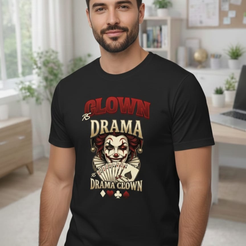 Nome do produto: Camiseta Preta Quality Personalizada Palhaço