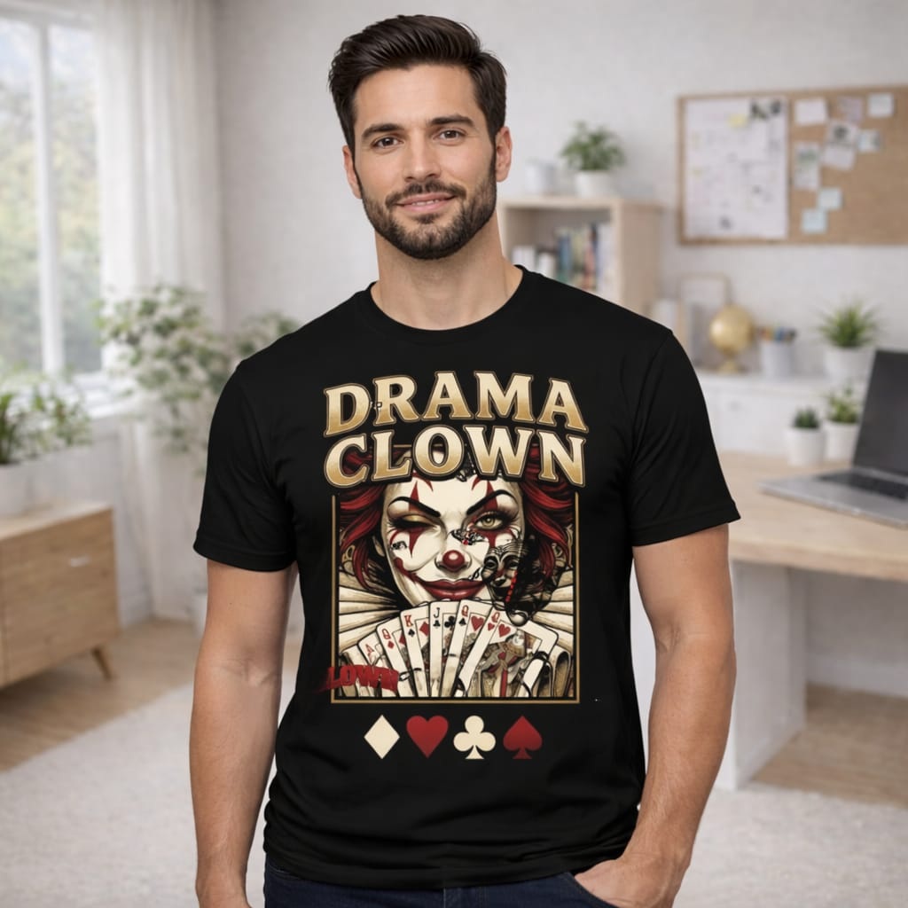 Camiseta Personalizada Palhaço, camiseta de malha 100% algodão, fio 30.1, modelo Unissex 