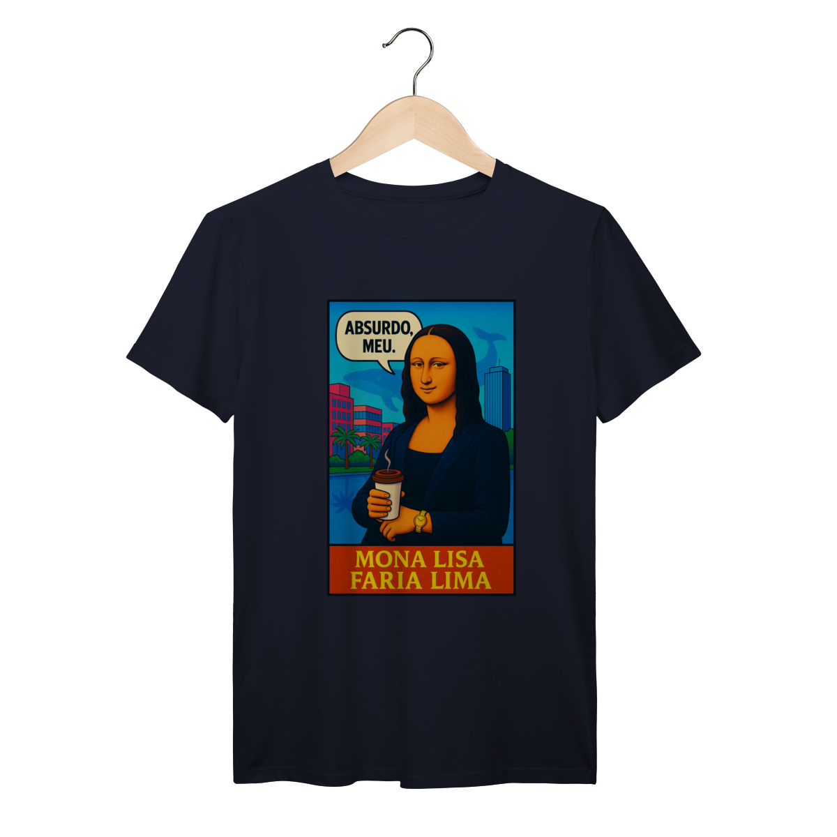 Nome do produto: Camiseta Mona Lisa Faria Lima