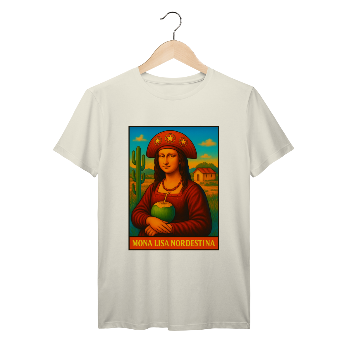 Nome do produto: Camiseta Mona Lisa Nordestina