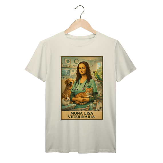 Camiseta Mona Lisa Veterinária