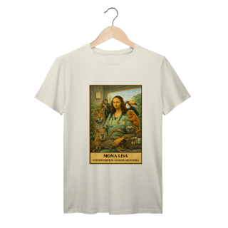 Camiseta Mona Lisa Veterinária de Animais Silvestres