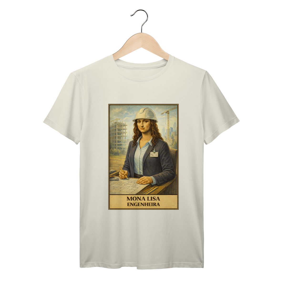 Nome do produto: Camiseta Mona Lisa Engenheira