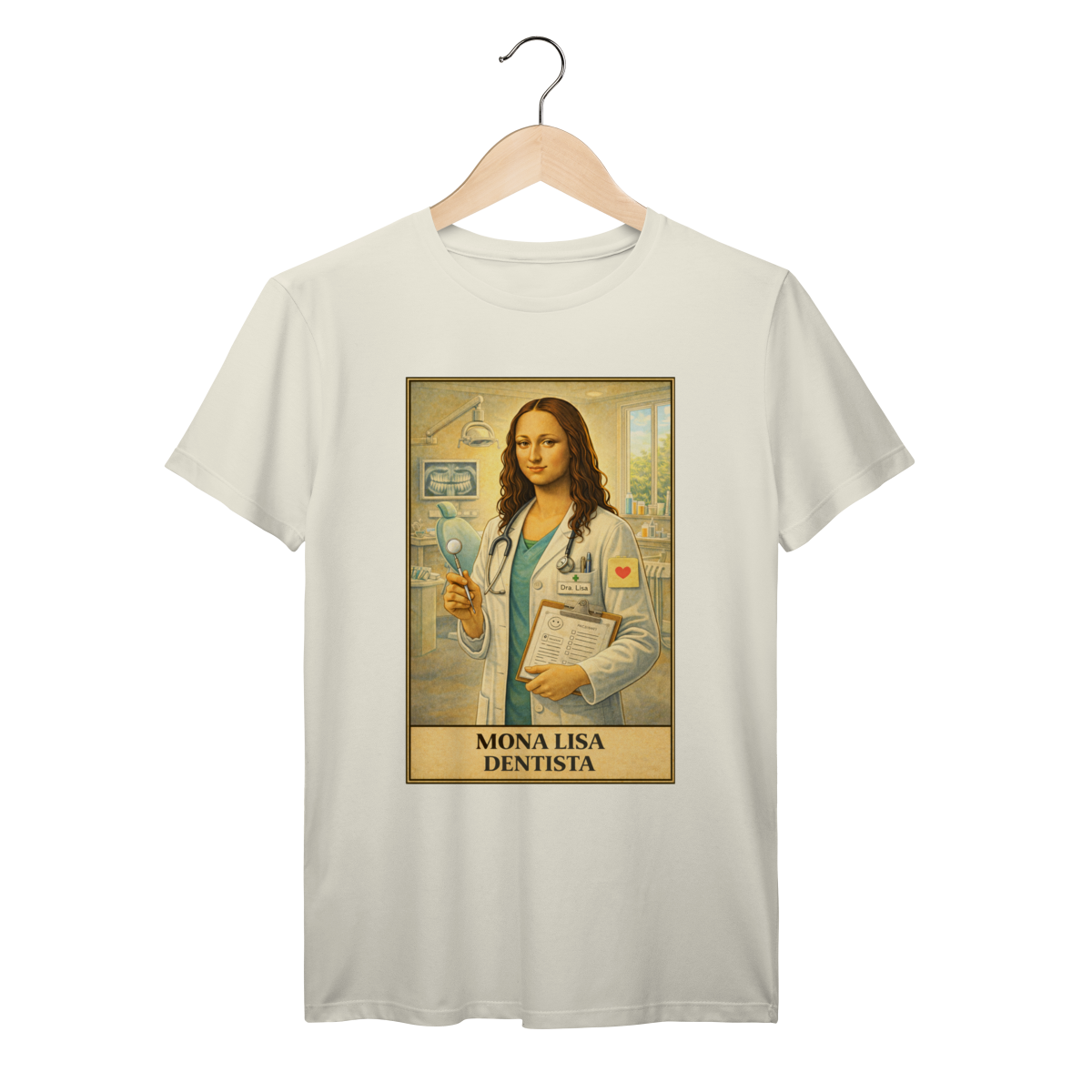 Nome do produto: Camiseta Mona Lisa Dentista