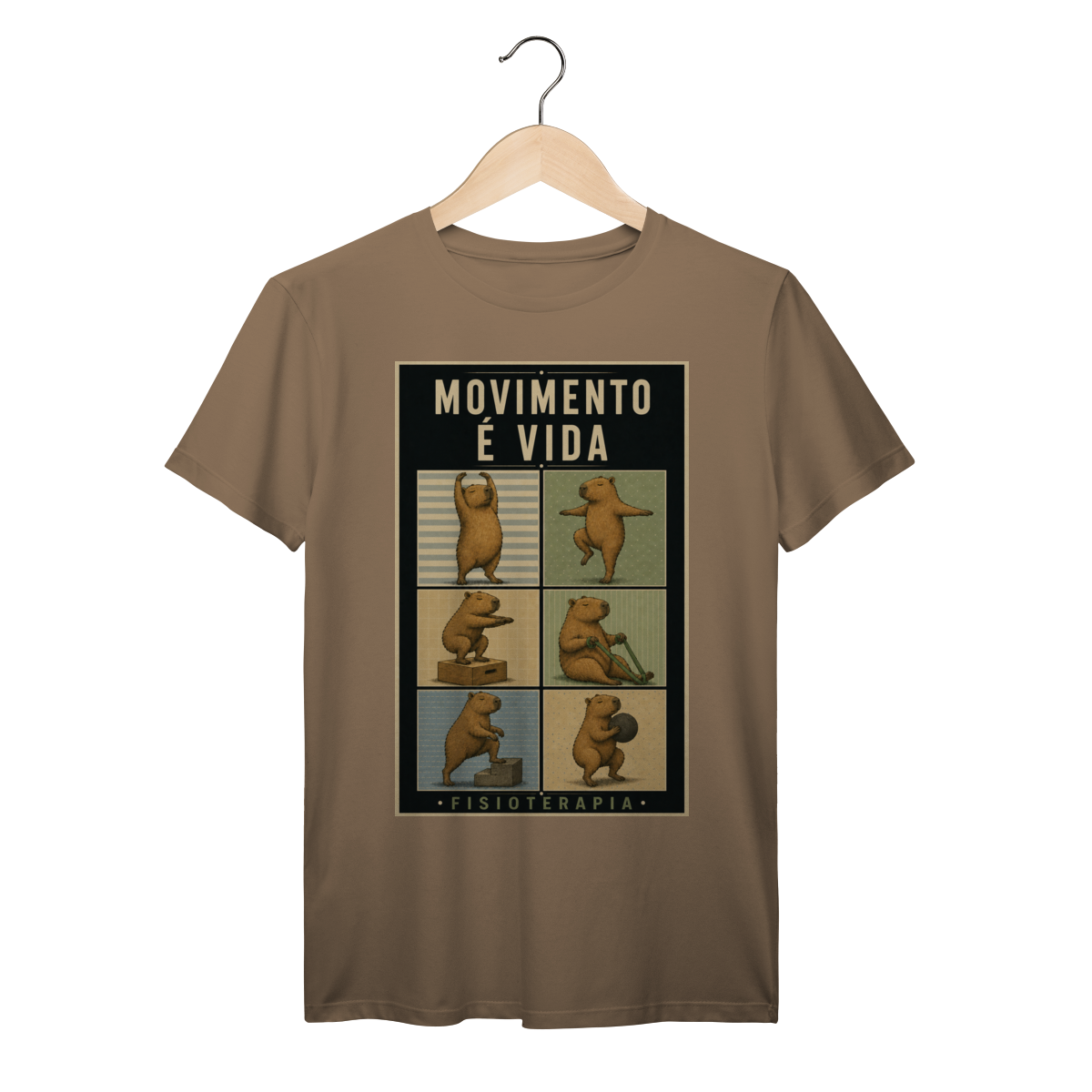 Nome do produto: Camiseta Movimento é Vida – Fisioterapia Capivara