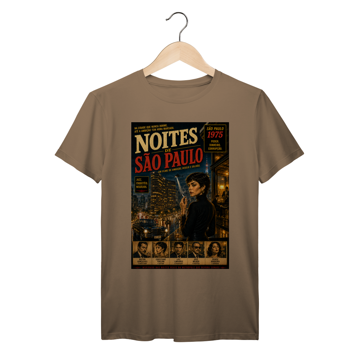 Noites de São Paulo – Poster Vintage Brasileiro Noir Urbano Retrô