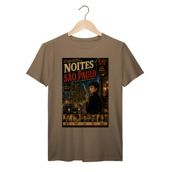 Noites de São Paulo – Poster Vintage Brasileiro Noir Urbano Retrô