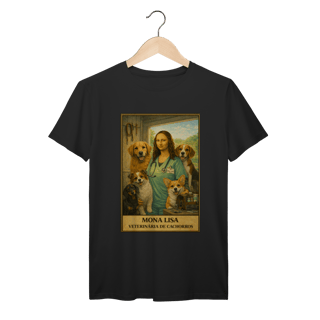 Nome do produto Camiseta Mona Lisa Veterinária de Cachorros