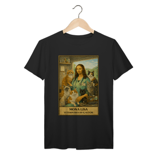 Nome do produto Camiseta Mona Lisa Veterinária de Gatos 