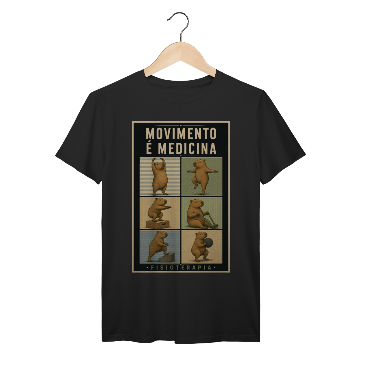 Camiseta Movimento é Medicina – Fisioterapia Capivara
