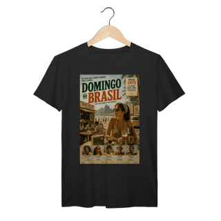 Domingo no Brasil – Poster Vintage Brasileiro Praia e Nostalgia Tropical