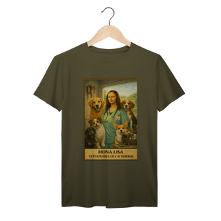 Nome do produto Camiseta Mona Lisa Veterinária de Cachorros