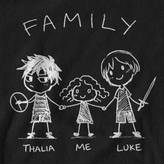 Camiseta UNIÃO OLIMPIANA - Percy Jackson (Preto)