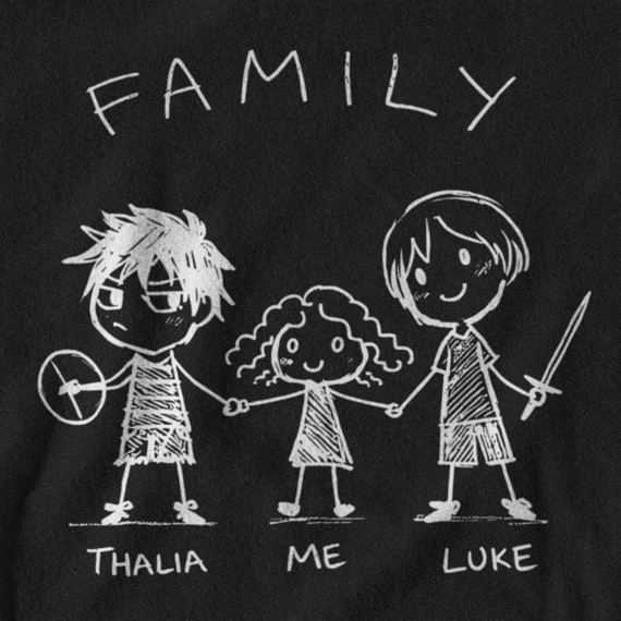 Camiseta UNIÃO OLIMPIANA - Percy Jackson (Preto)