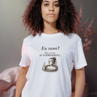 Nome do produto Eu Sumi? - Camiseta Baby Long Quality