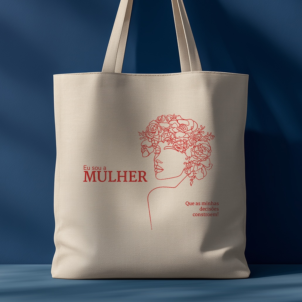 Nome do produto: Ecobag - Eu sou a mulher que as minhas decisões constroem